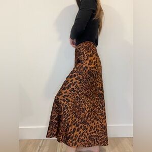 Leopard Print Maxi Skirt